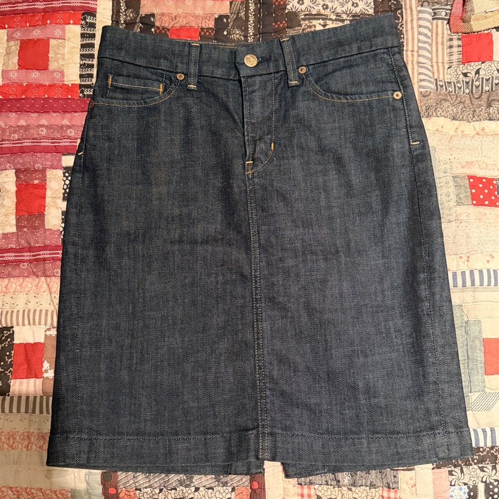 Citizens Of Humanity Dark Blue Denim Stretch Pencil Skirt Size 27